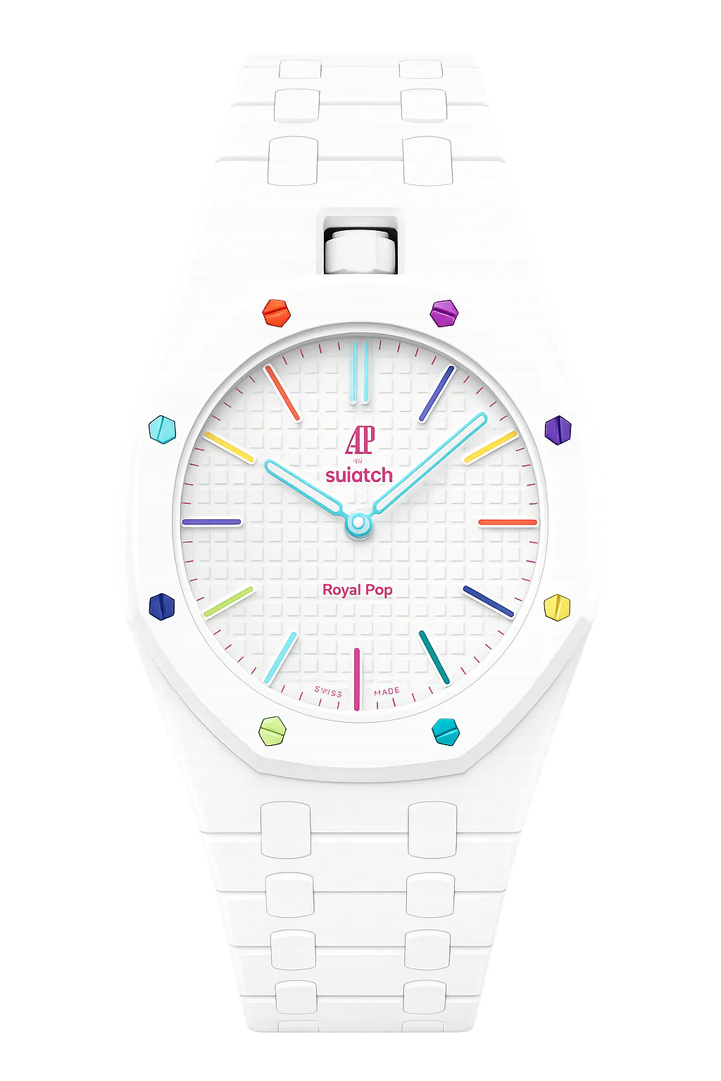 ROYAL STRAPPED™ LINK Vertical Crown — White